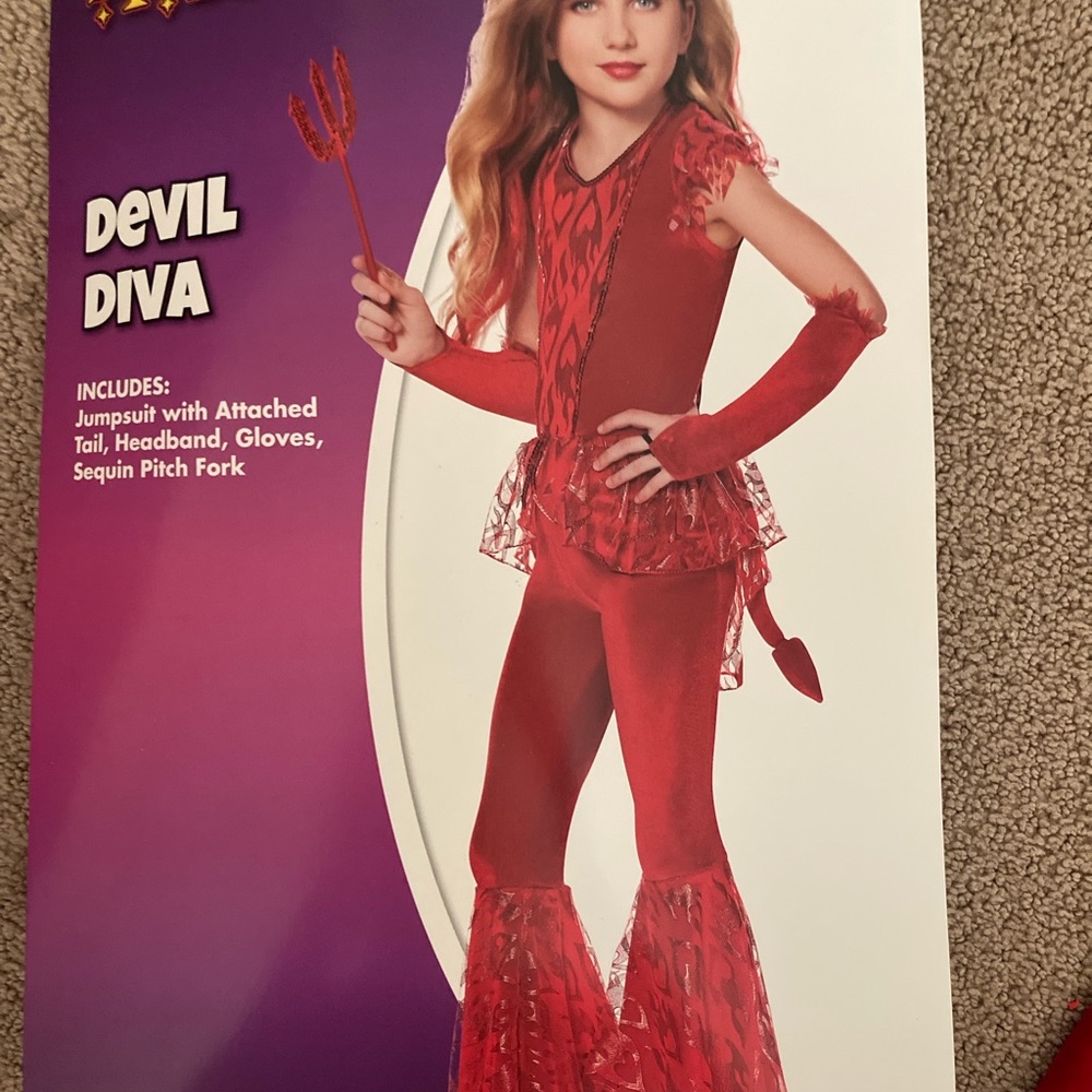 Devil Diva Red Kids Halloween Costume